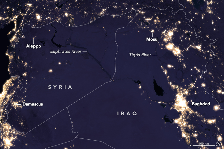 Night Lights Change in the Middle East